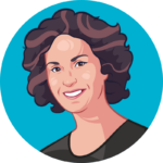 Smiling female avatar in a professional portrait style | Avatoon.net
